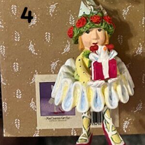 MacKenzie-Childs Patience Brewster Mini Dancer's Gift Elf Krinkles Ornament